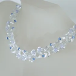 Necklace Silver 925 - Arabesque Chalcedony-Satin white - Necklace Silver 925 - Argent 925